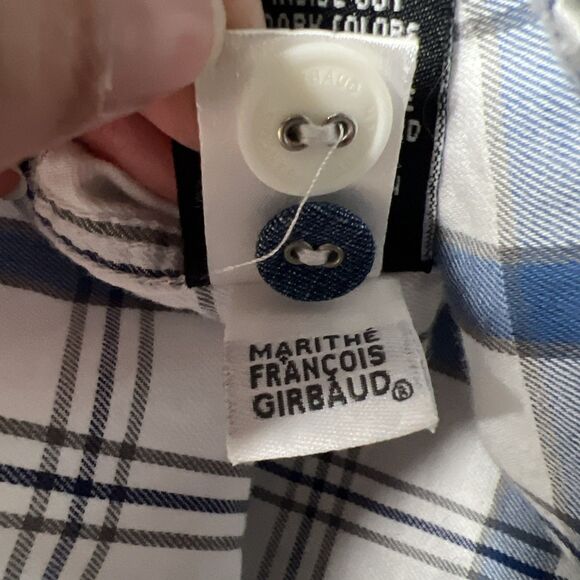 Marithe Francois Girbaud Long Sleeve Button Up Shirt Mens XXXL 3XL Blue Y2K 90s - Picture 13 of 13